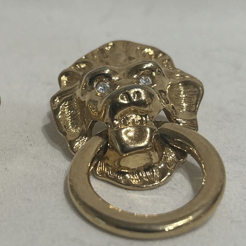 Vintage K.J.L. (Kenneth Jay Lane) for Avon Lion Earrings - Picture 5 of 11